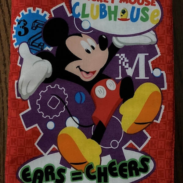 Mickey Mouse Clubhouse Ears=Cheers soft book Children's bedtime storybook fabric book Washable Cloth Book