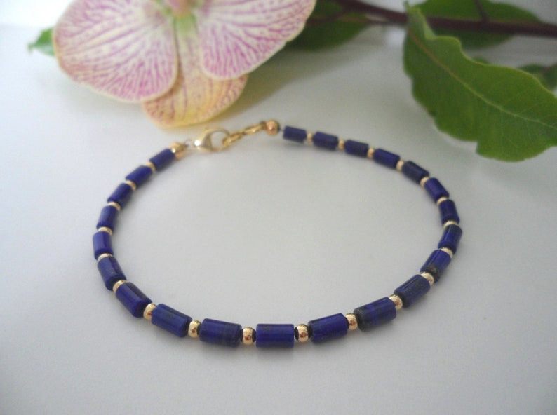 Fine Lapis Lazuli Gold Bracelet