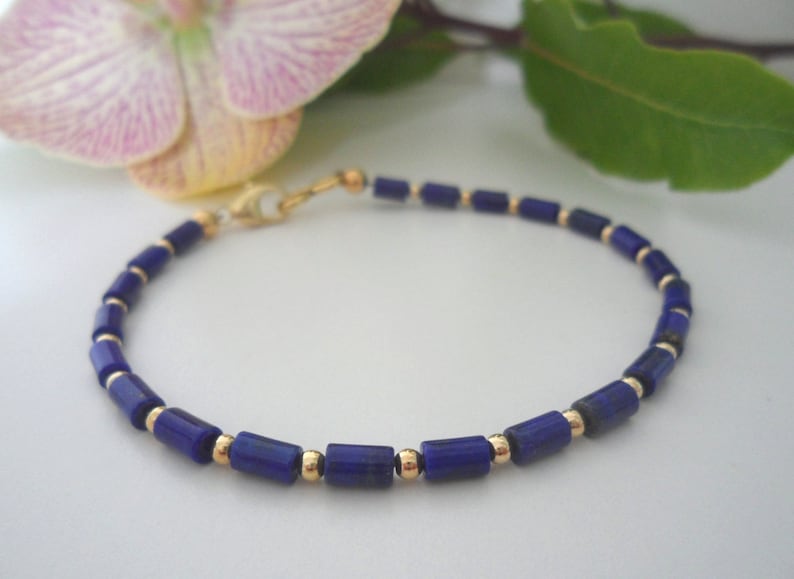 Fine Lapis Lazuli Gold Bracelet