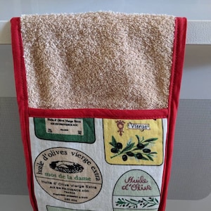 All about the Olive Oil -  Hanging kitchen double oven mittens