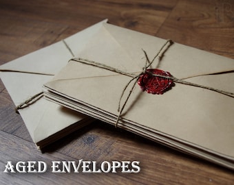 10 Sheets Aged Paper Old Parchment Antique Leaflets Wedding Etsy