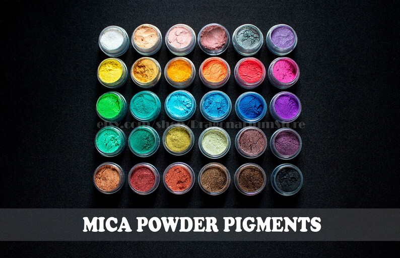 Mica powder pigments natural pearlescent mica powders 5 ml Etsy