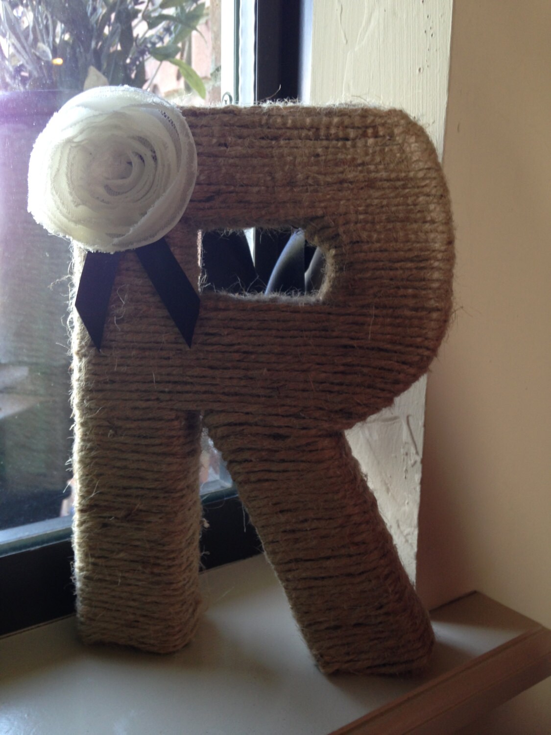 Twine Letter, Rope Letters, Twine Wrapped Letter, Monogram Door Hanger ...