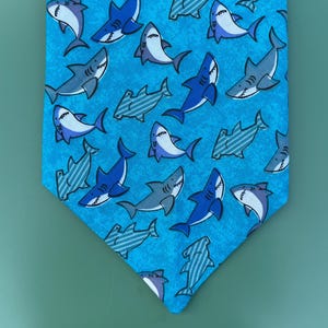 Dog bandana blue sharks pet bandana personalizable hand embroidery