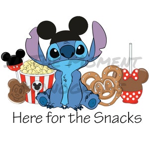 Stitch Here for Snacks - PNG, DTF Image