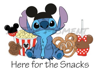 Stitch Here for Snacks - PNG, DTF Image