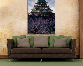 Osaka Castle Plum Blossom Canvas Print