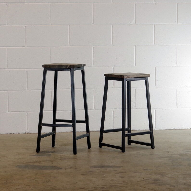 Wood and Metal Breakfast Bar Stool Kitchen Stool Similar to Etsy