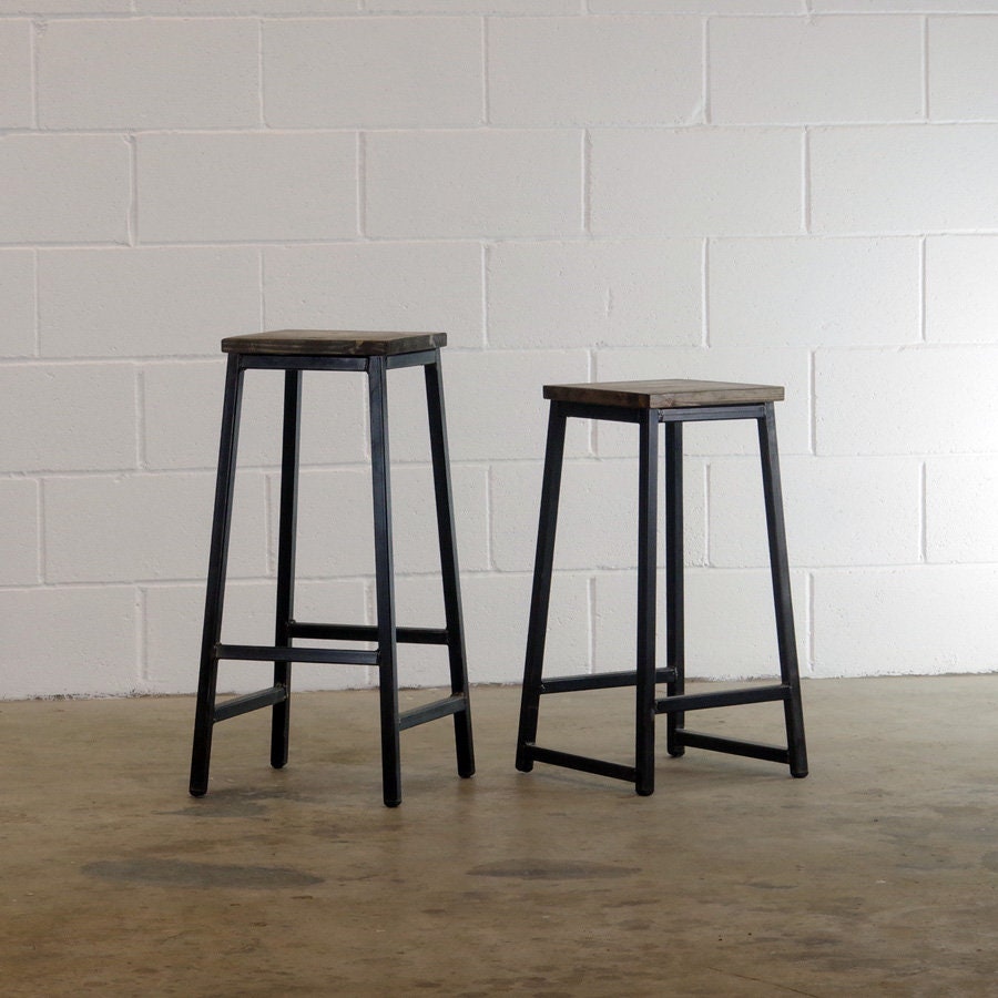 Wood and Metal Breakfast Bar Stool Kitchen Stool Similar to Etsy