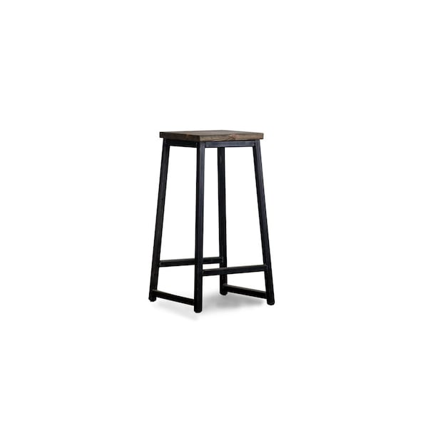 Wood and metal breakfast bar stool - kitchen stool, similar to reclaimed wood