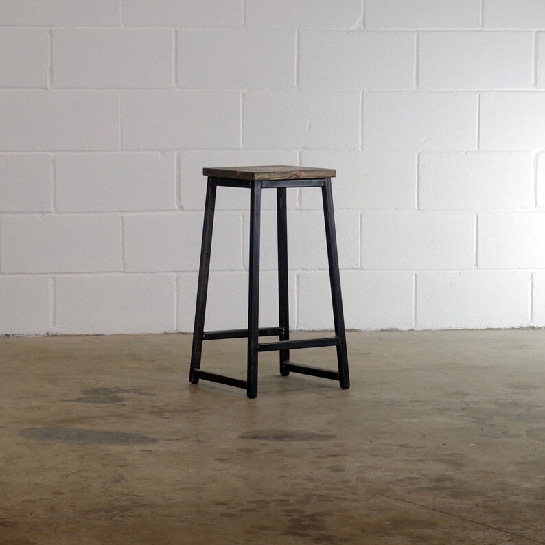 Wood and Metal Breakfast Bar Stool Kitchen Stool Similar to Etsy