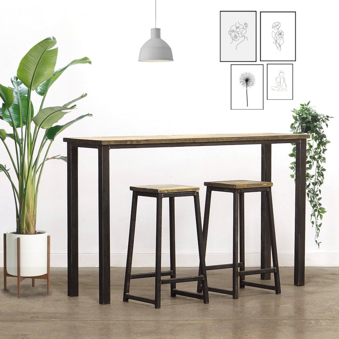 Bar Table Breakfast / Kitchen Island Bar Table bespoke Etsy