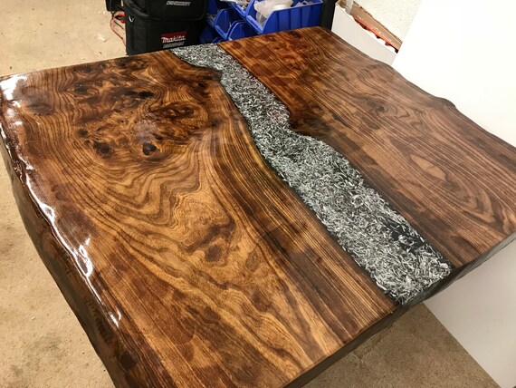 The Silver Metal River Table #004