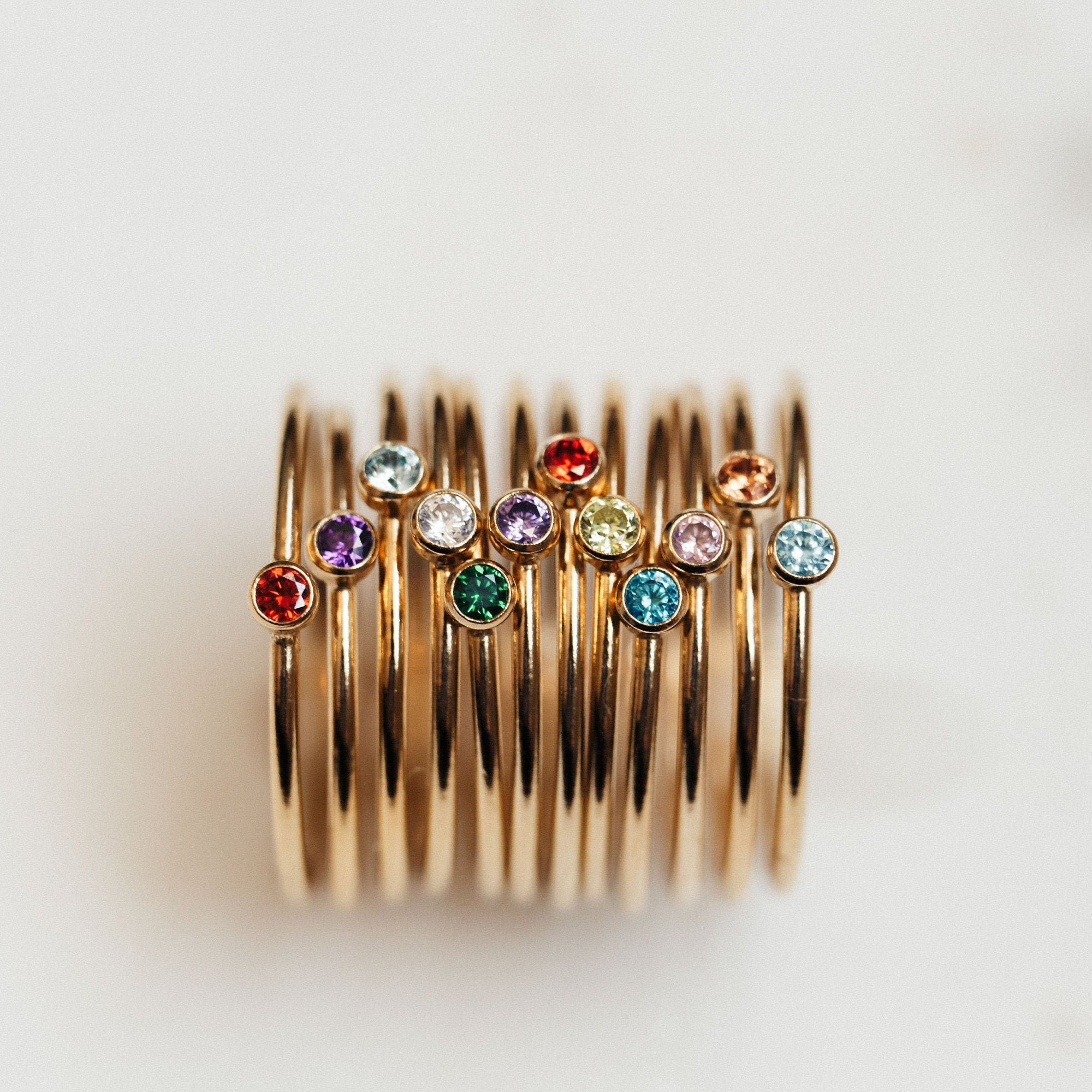 September Birthstone Ring / Birthstone Rings / Stackable Rings | Etsy