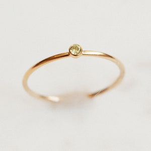 August Birthstone Ring - Mom Ring - Gemstone Ring - New Mom Gift - Dainty Birthstone Ring - Gold Filled Stacking Ring - Baby Shower Gift