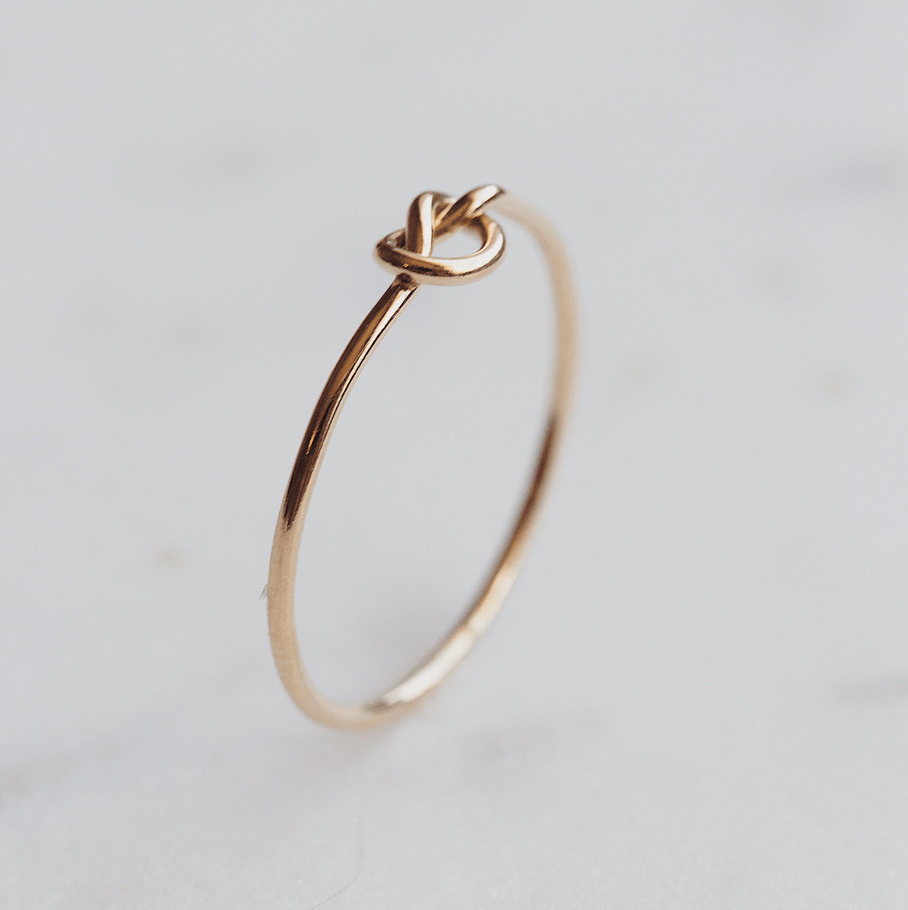 Gold Love Knot Ring Gold Filled Stacking Ring Dainty Ring | Etsy