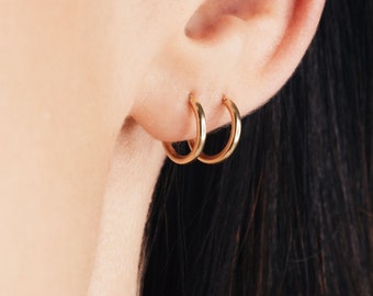 9mm Gold Fill Endless Hoop Earrings: Lightweight Everyday Hoops