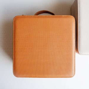 Camel Brown Jewelry and Makeup Case - Makeup and Jewelry Case in One - Makeup Bag and Jewelry Organizer - Cosmetic Bag with Jewelry Storage
