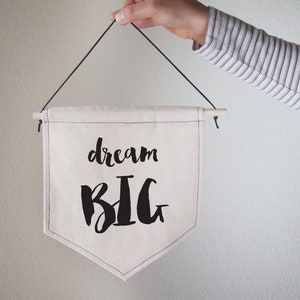 Hängende Leinwand Wand Banner-Dream Big, Leinwand, Wandkunst, Wohnkultur, Büroeinrichtung