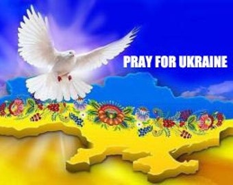 Pray for Ukraine PDF card - Ukrainian flag - Digital file for Ukrainian seller - Ukraine post card PDF - Stand with Ukraine
