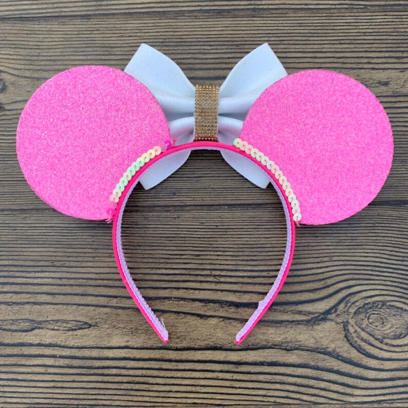 Orejas Inspiradas En Minnie Mouse Hechas A Mano Y Topper De Pastel De