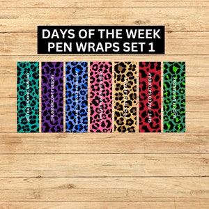 Days Of The Week Solid Color Glitter Pen – Brooklyn's Boutique