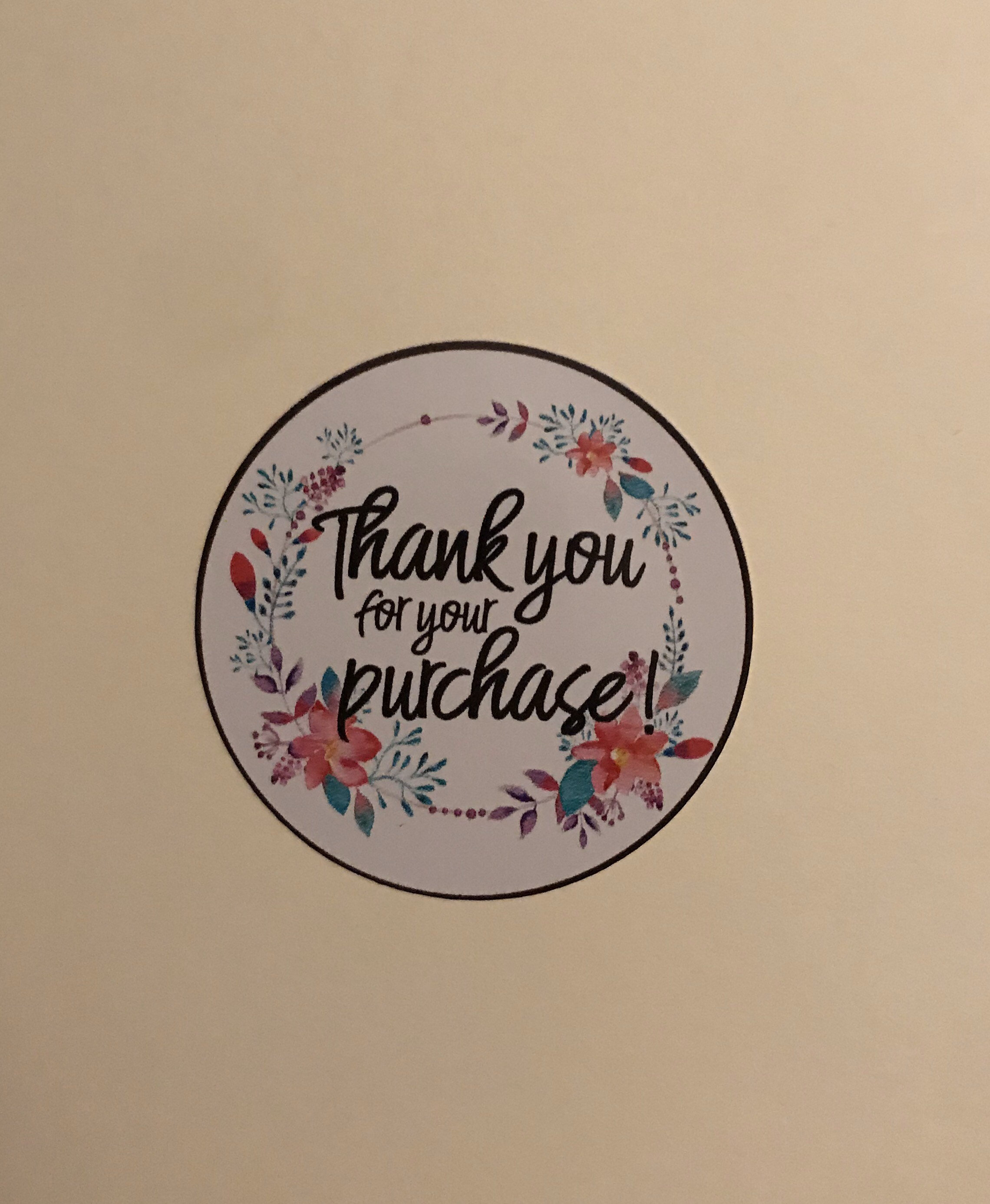 thank you for purchasing sticker