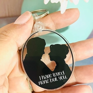 Anne & Captain Wentworth Acrylic Keychain, Jane Austen Bookish Gift, Romantic Literary Accessory, Classic Novel Keepsake for Readers