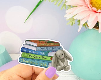 Picture Book Book Stack Collection ~ Children's Books, Bookish Gifts Readers, Chapter Book Lover, Book Love Sticker, Picture Book Collection