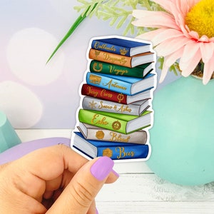 Outlander Book Stack Sticker ~ Outlander Bookish Sticker, Bookish Gifts für Leser, Romanze Buch Liebe Sticker, Claire Fraser, Jamie Fraser