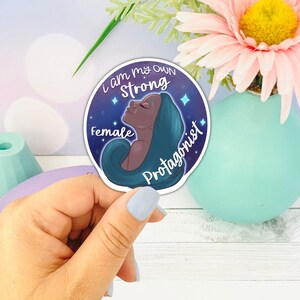 Ich bin meine eigene starke Protagonistin ~ Buchsticker, Buchsticker, Geschenke für Buchliebhaber, Buchliebhaber Sticker, Buchliebhaber Aufkleber