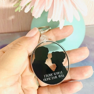 Anne and Capt. Wentworth, Romance Bookish Jane Austen Themed Acrylic Key Chain, Gifts for Readers, Classic Literature Quote Key Chains
