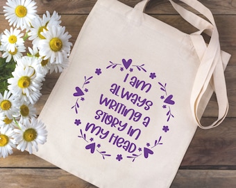 Bookish Canvas Tote Bag: Gift for Writers