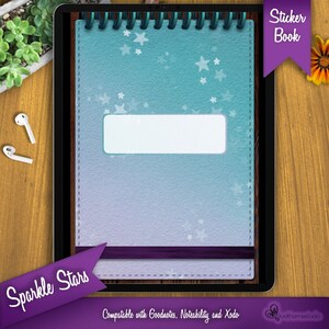 Sparkle Stars ~ Vertical Hyperlinked StickerBook (2 Versions)