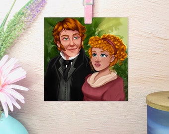 Mariann Dashwood and Colonel Brandon Jane Austen inspired, Art Print)