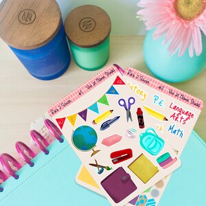 Back to School, Sticker Sheet, Bullet Journal Stickers - Planner Stickers - Decorative Stickers - Scrapbook Stickers