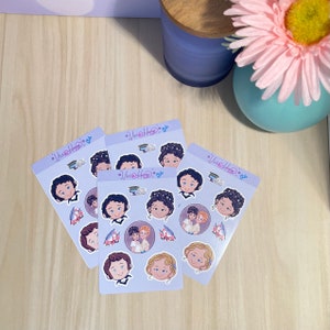 Jane Austen Themed Cutie, Kawaii Character Faces Die Cut Stickers, Bookish Gifts for Readers, Jane Austen Lover Gifts, Book Love Stickers image 8