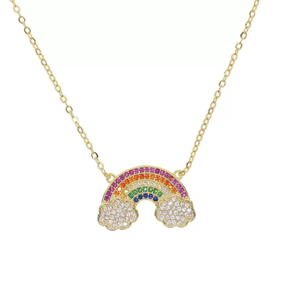 Rainbow Necklace, Star Necklace, Bracelet, Adjustable Bracelet, Name  Necklace, Personalized, Toddler Jewelry, Little Girls Jewelry, Favor 