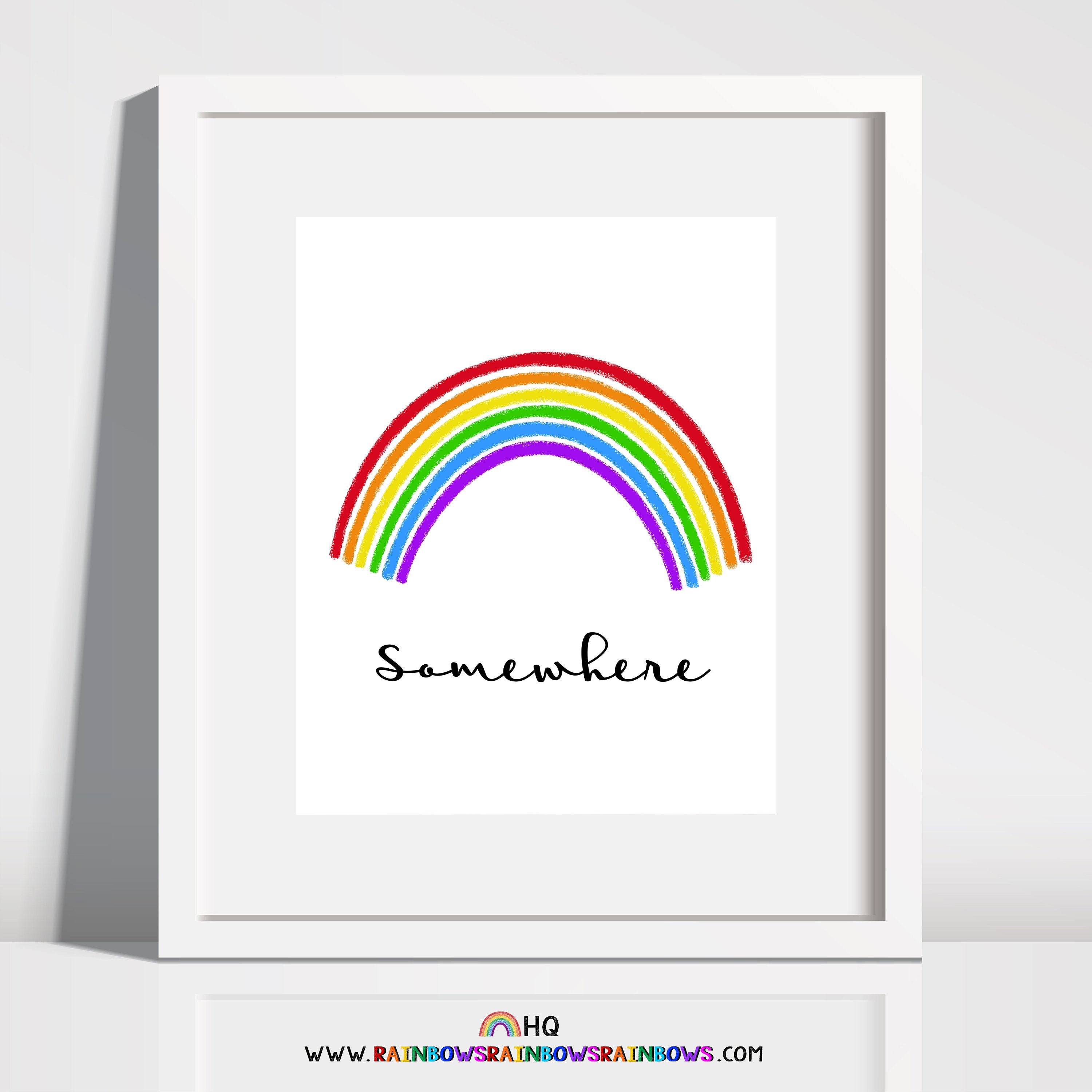 Printable Somewhere Over the Rainbow Wall Art Nursery Decor | Etsy