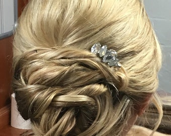 Silver Bridal Hair Comb, Opal Hair Comb, Silver Wedding Hair Comb, Crystal Hair Comb Crystal Headpiece Wedding Hair jewelry Bridal hairpiece