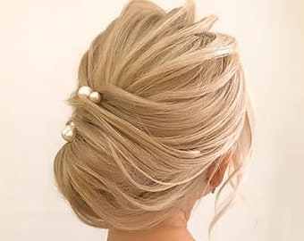 Set Bridal Pearl Hairpins, wedding Pearl Hair Pins, Bridal Hairpins, Wedding Hairpin, Pearls Bobby Pins, Celebrity Style