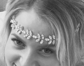 Bridal Tiara Headband Silver Wedding Headband Bridal Headpiece Rhinestone Headband Hair Jewelry Bridesmaid Wedding tiara Bridal hairpiece