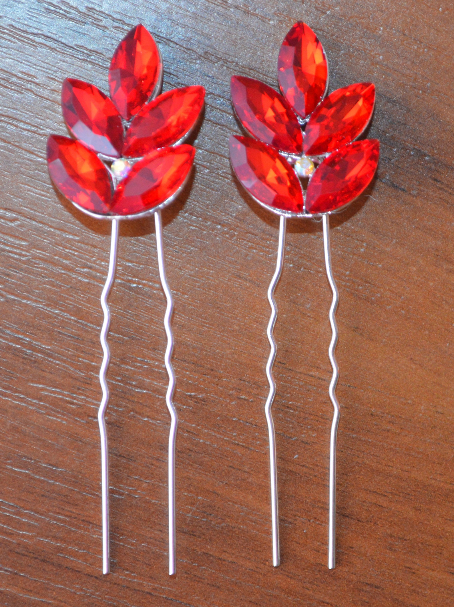 Crystal hair pins Wedding hair pin Bridal Hair Accessories Etsy