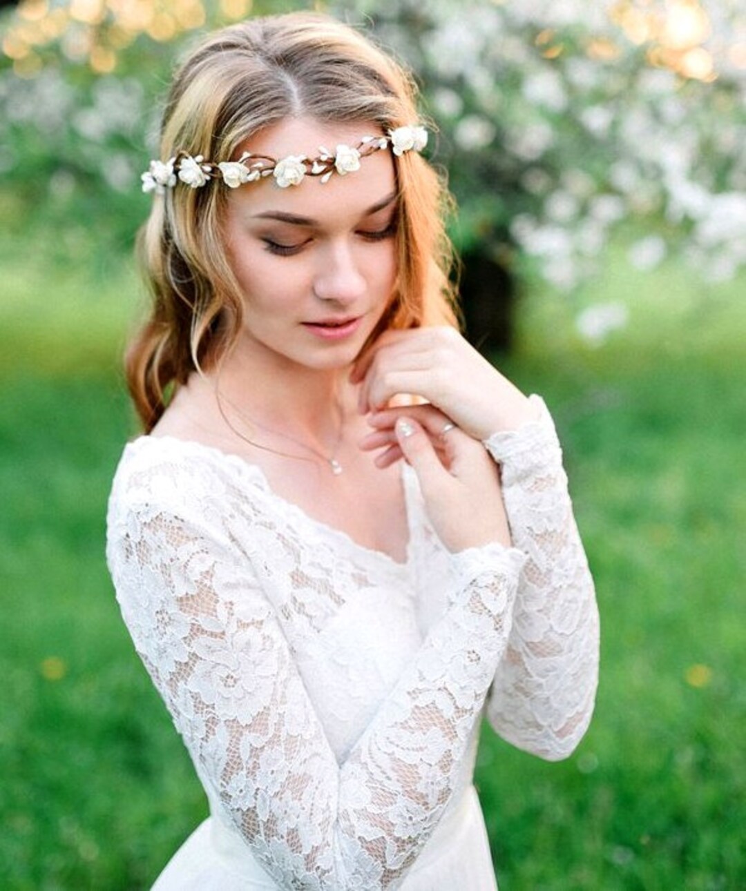Bridal Flower Crown Wedding Flower Crown Flower Crown Bridal Floral