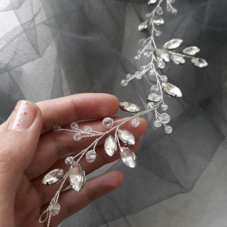 Crystal wedding hair vine bridal hair vine wedding Etsy