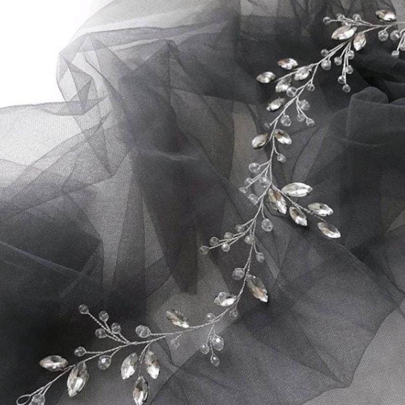 Crystal wedding hair vine bridal hair vine wedding Etsy