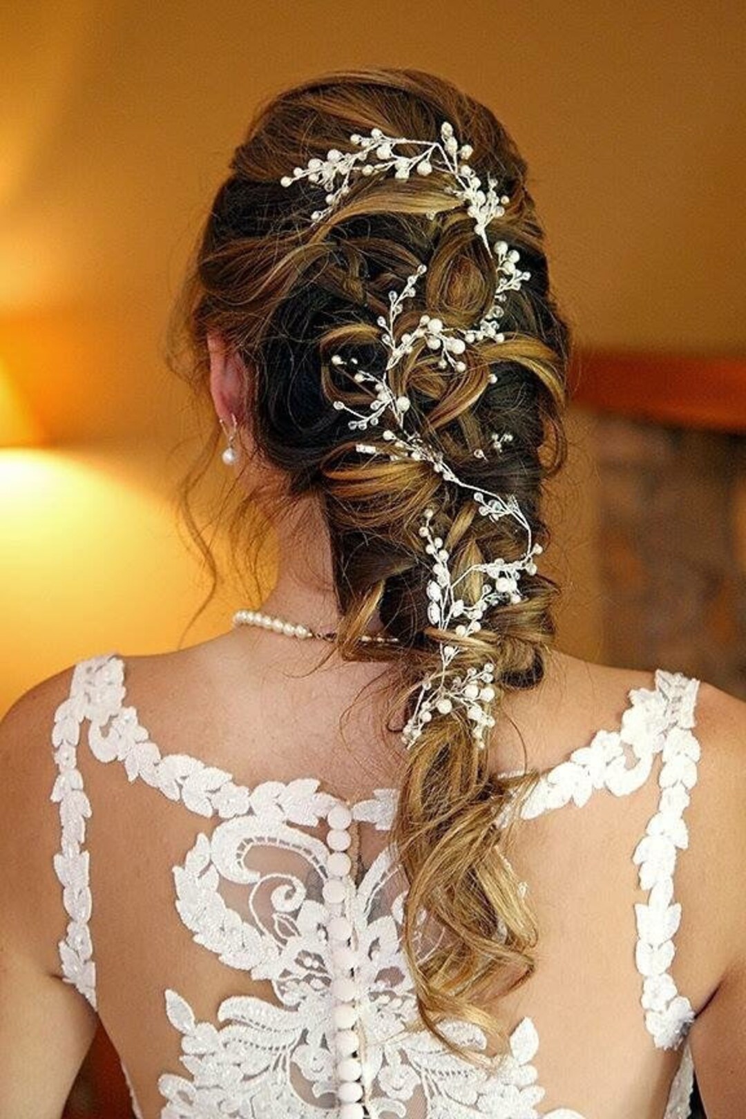 Bridal Hair Vine Wedding Hairpiece Vine Hair Piece Gold Etsy