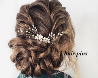 Wedding Hair Pins Rose Gold Bridal Hairpiece Wedding Hair Accessories Bridal Hair Pins Rose Gold Wedding Comb Bridal Headpiece