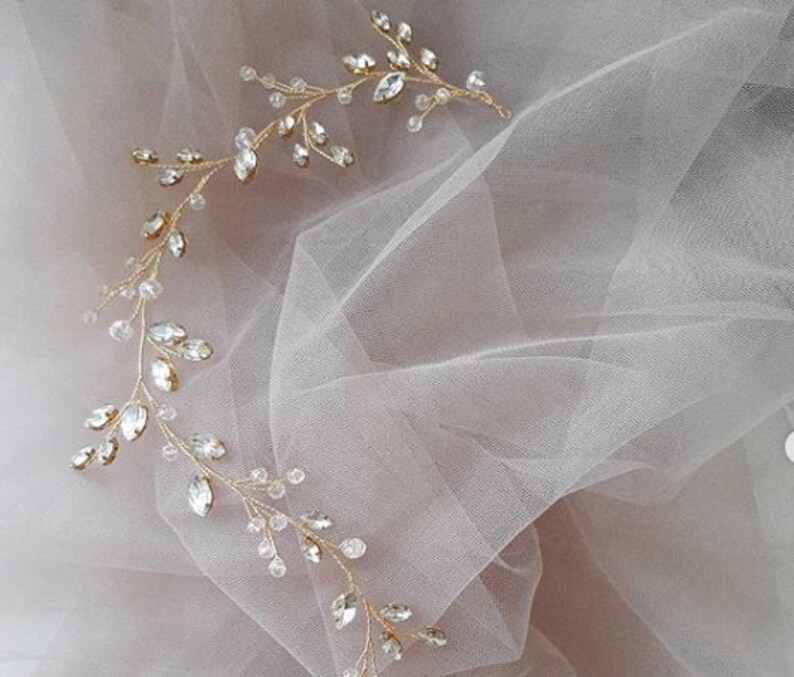 Bridal hair vine Bridal hair piece Silver Bridal Hair Accessories Wedding Hair Accessories Wedding hair piece Rose Gold Bridal hair vine