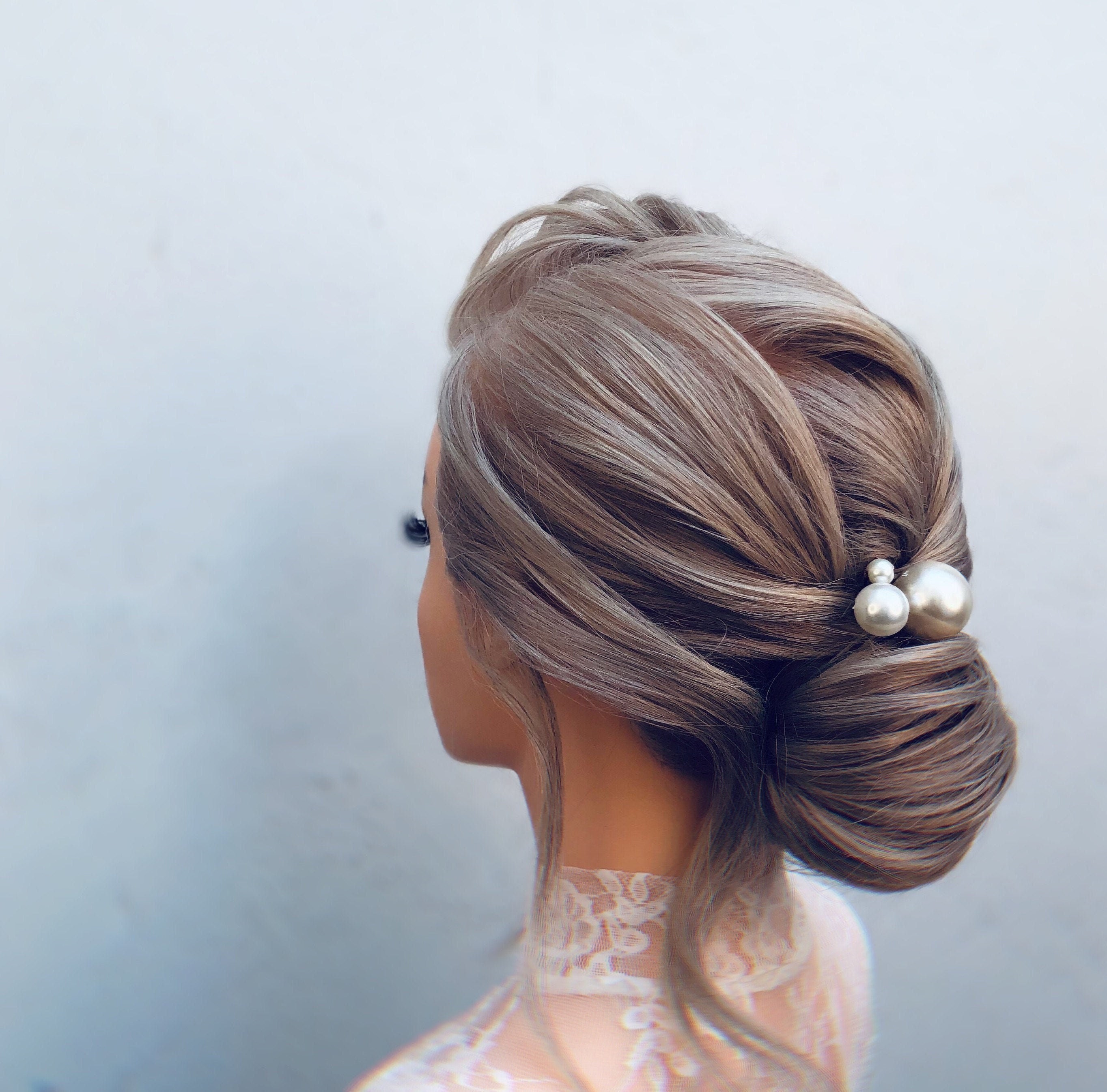 36Pcs Pearl Hair Pins Bridal Hair Pearls Wedding Preals for Hair Pearl  Bobby Pins Pearl Wedding Hair Pins for Women Girl( 6 Sizes)